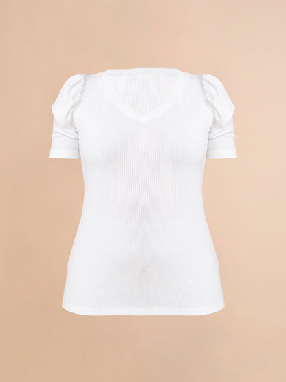 Polo Donna Manga Corta Blanco