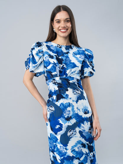 Vestido Julieta Estampado Azul