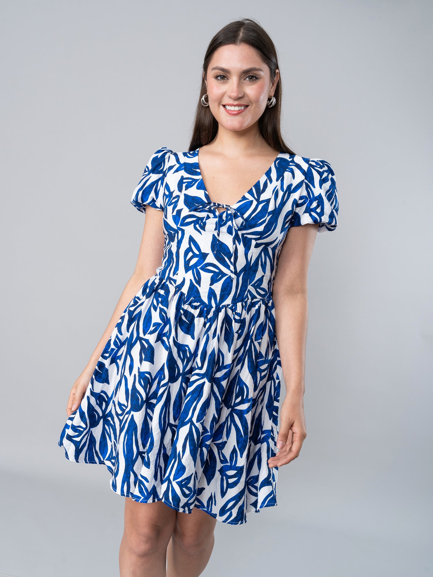 Vestido Elena Estampado Azul