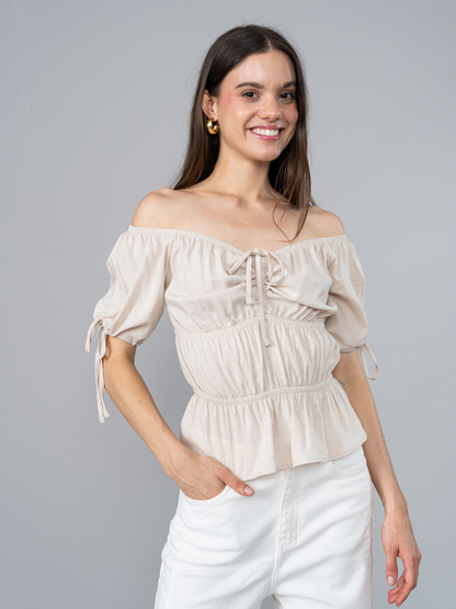 Blusa de Lino Samy Beige