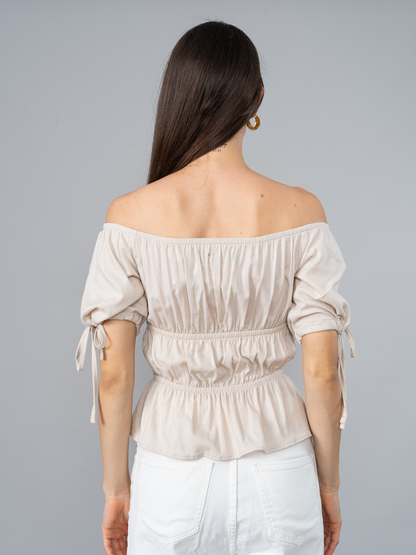 Blusa de Lino Samy Beige