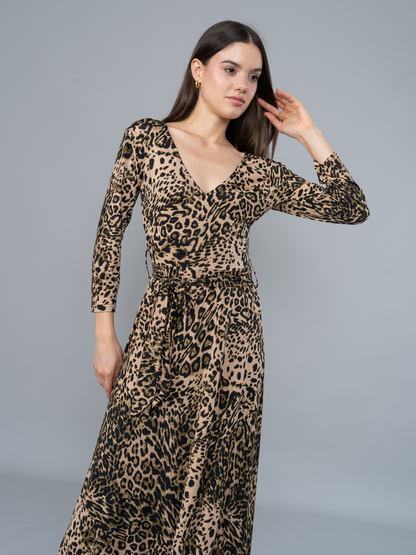 Vestido Esperanza Animal Print en Viscosa