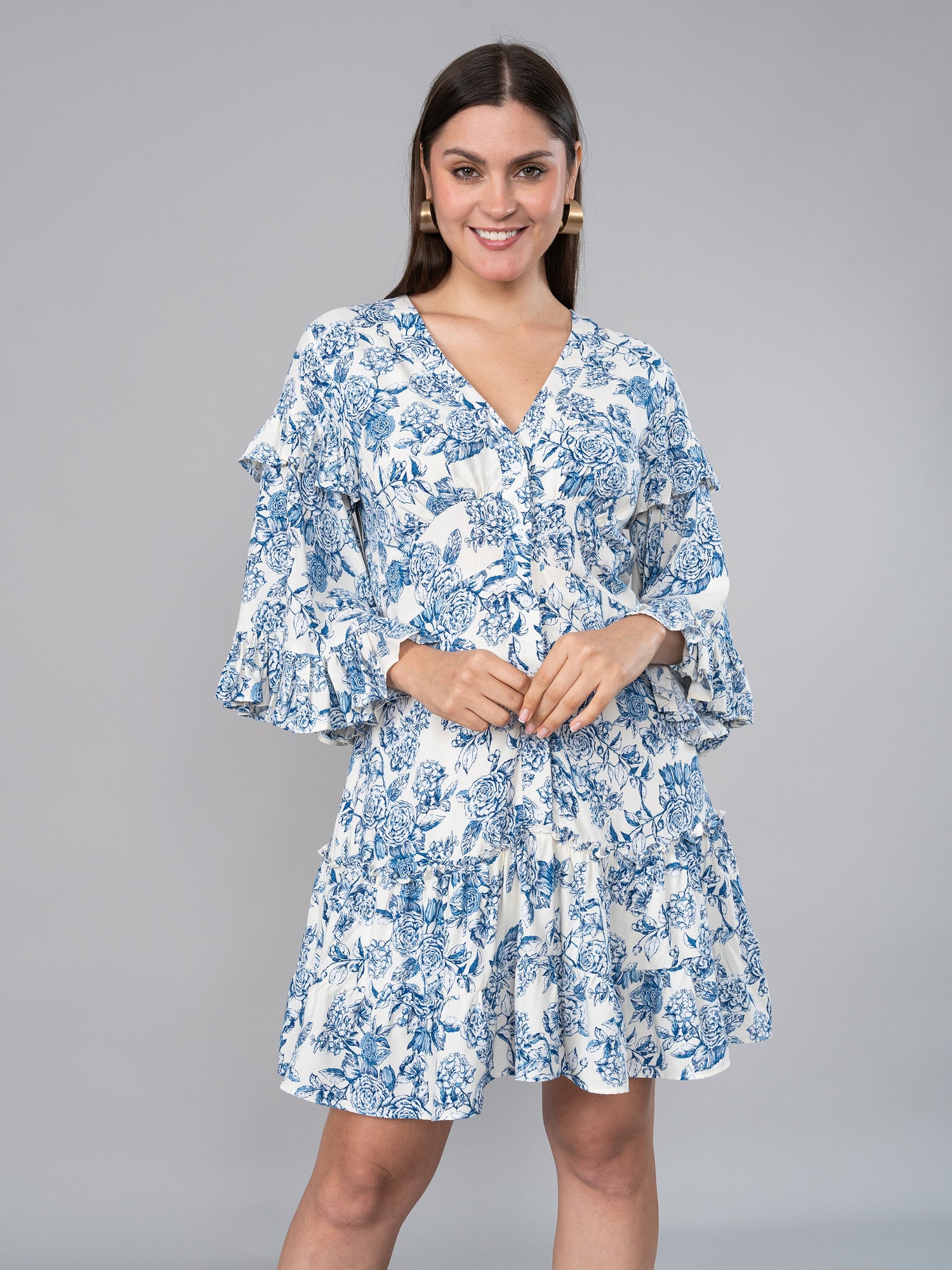 Vestido Alicia Estampado Azul