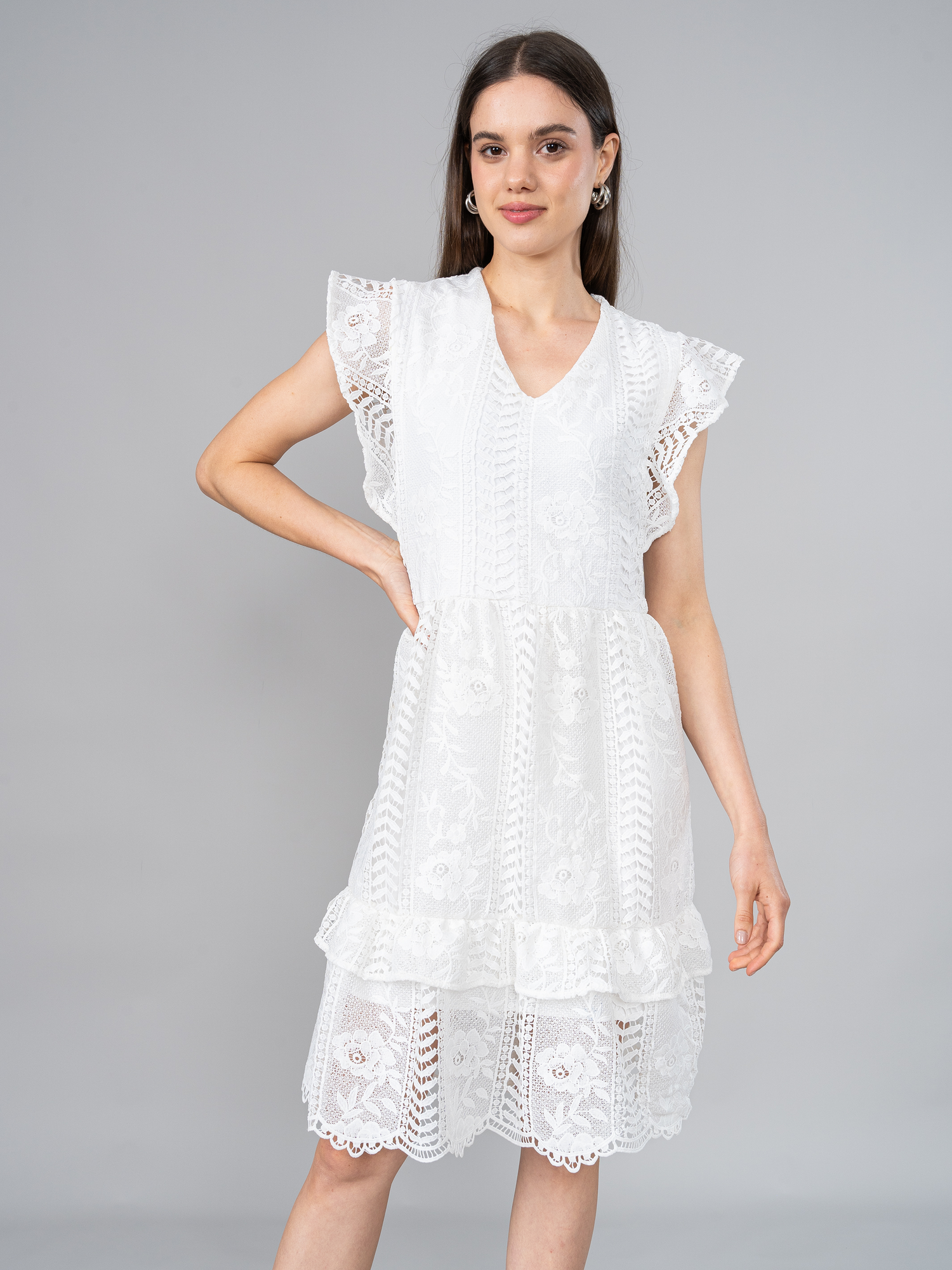 Vestido de Guipiure Alaia Blanco