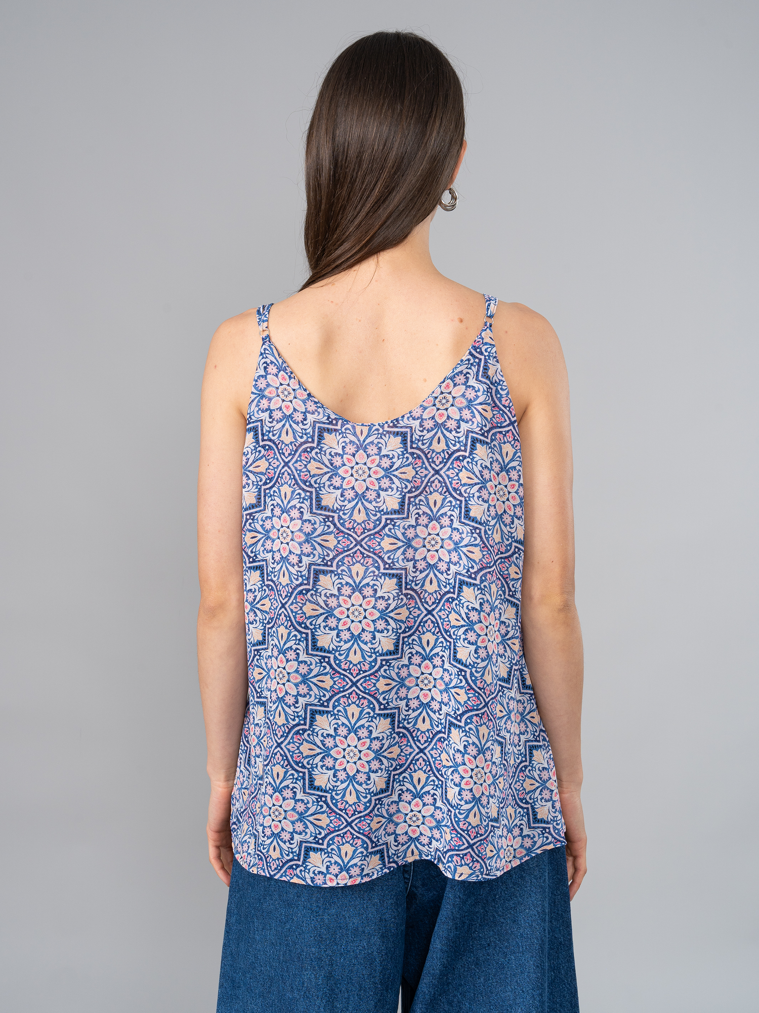 Blusa Luciana Estampada Azul