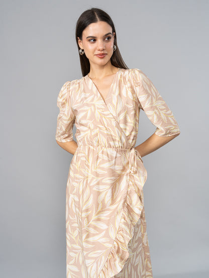 Vestido Emilia Estampado Beige