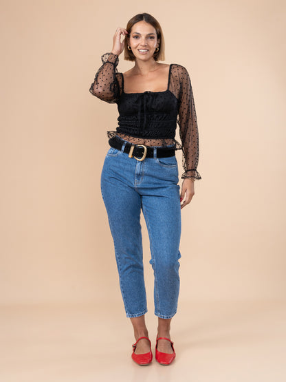 Blusa de Tul Negro