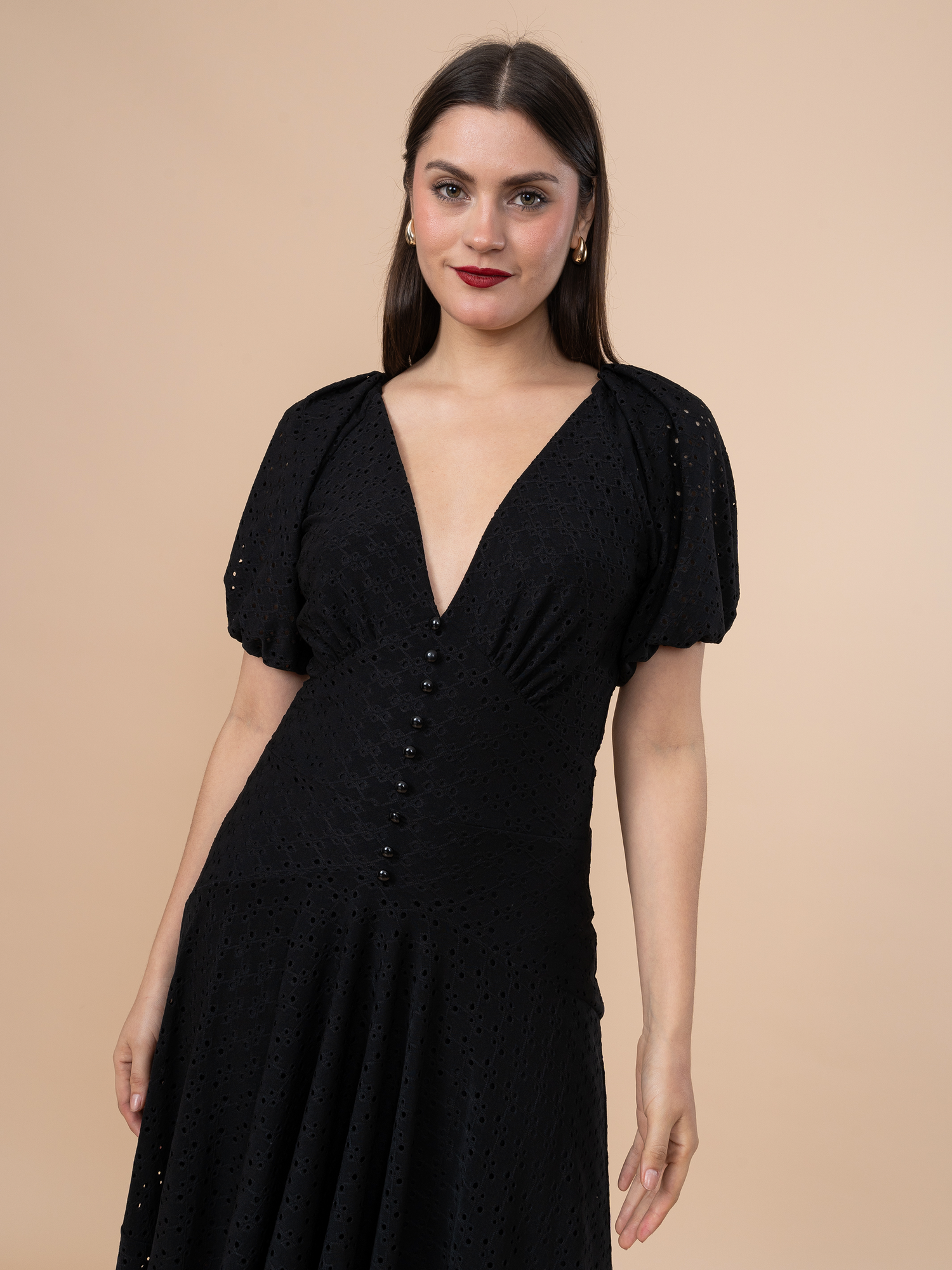 Vestido Broderie Negro