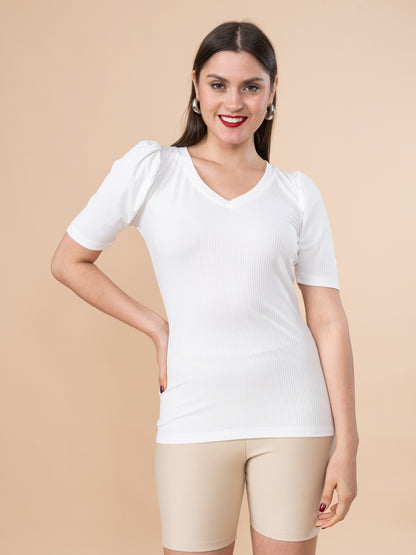 Polo Donna Manga Corta Blanco