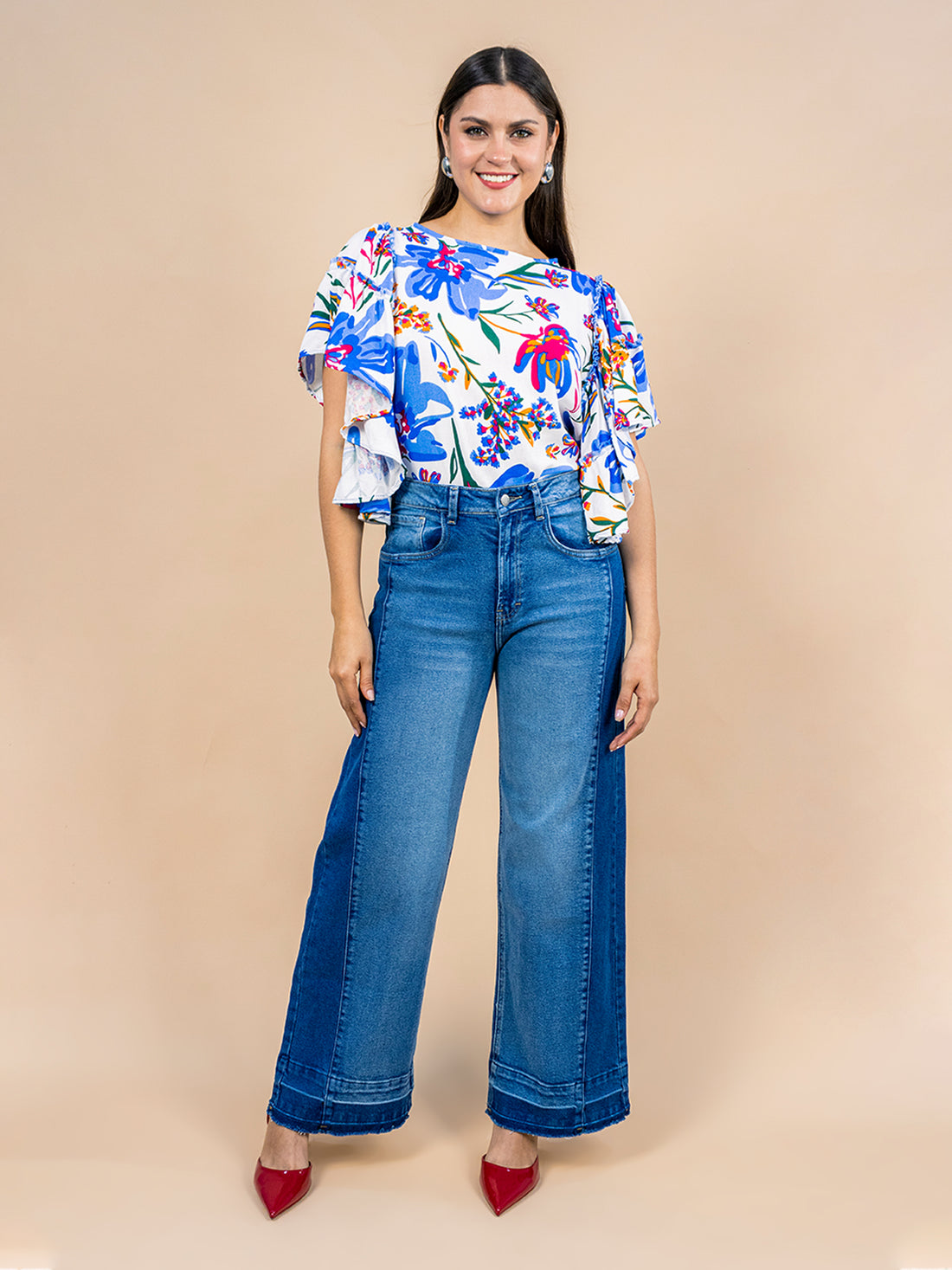 Blusa Maribel Estampada Azul