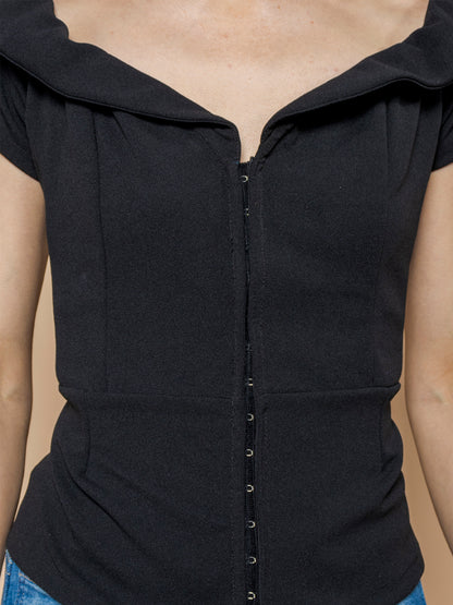 Blusa Corset Liliana Negra