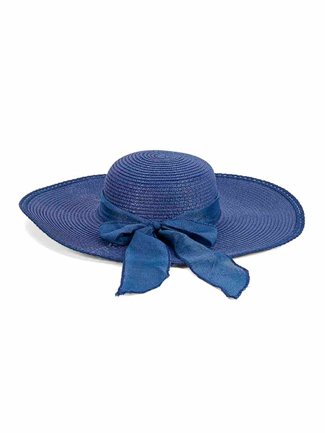 Sombrero Tejido Azul con Lazo Azul 002