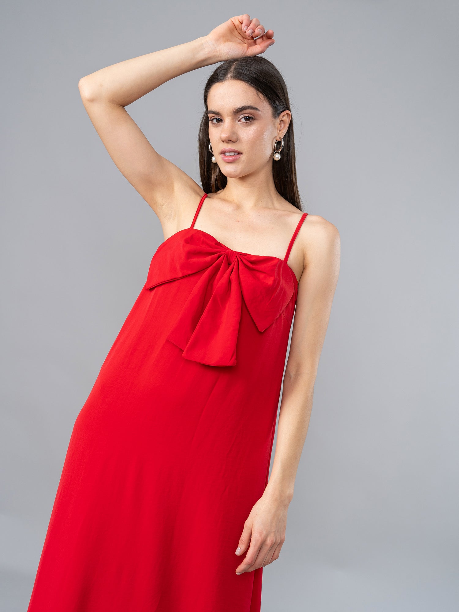 Vestido Lazo Rojo