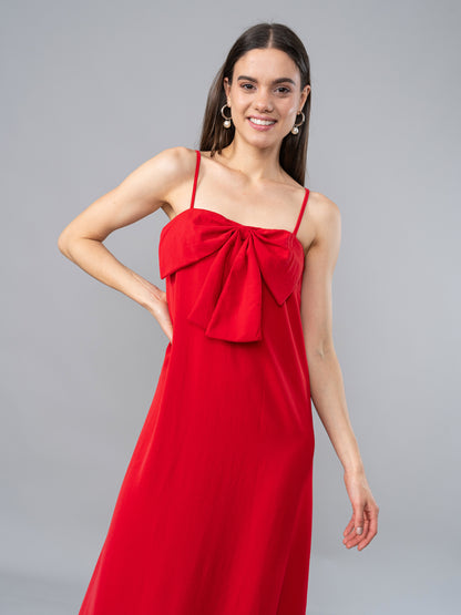 Vestido Lazo Rojo